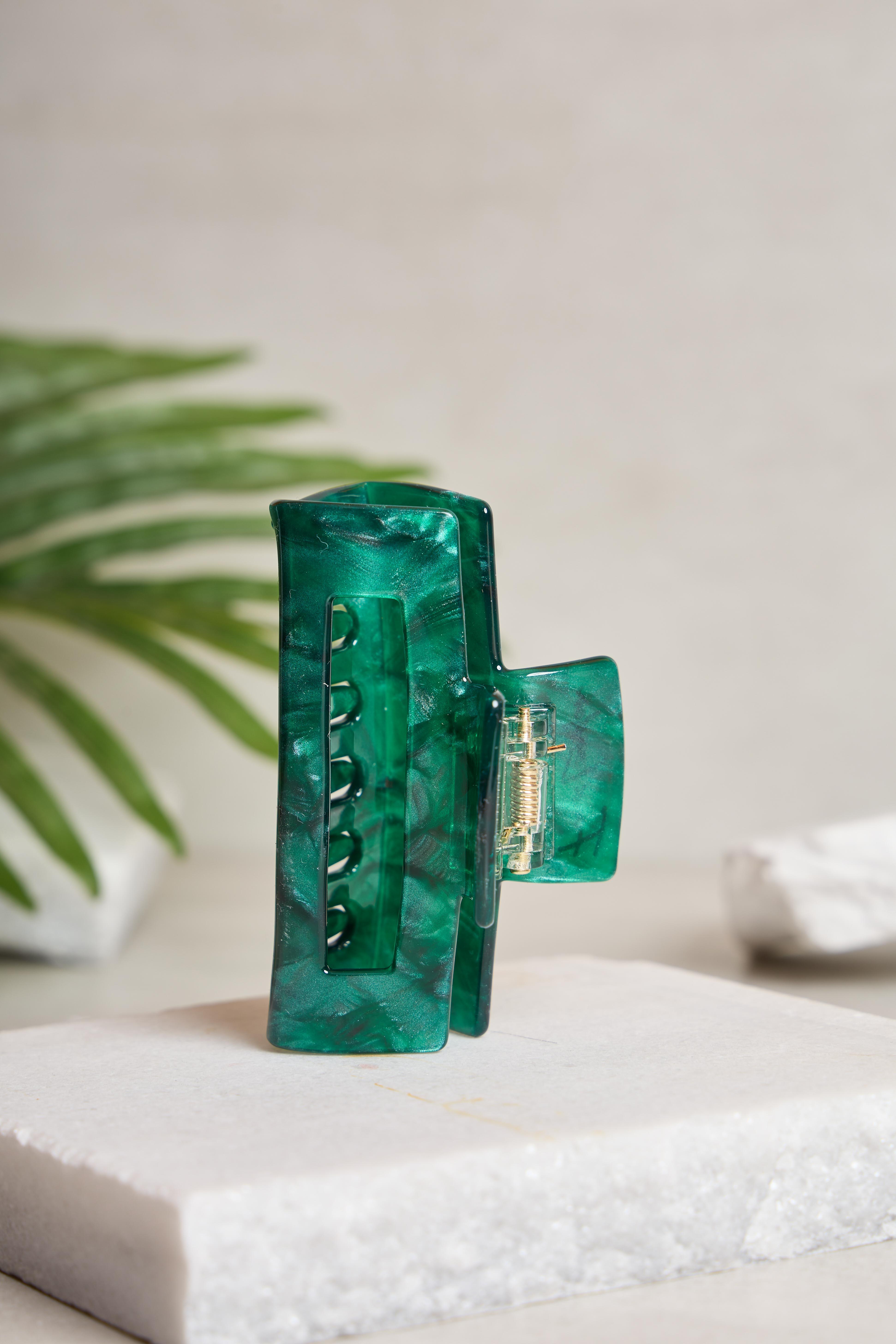 STD Dikdörtgen Emerald Glass Kemik Toka
