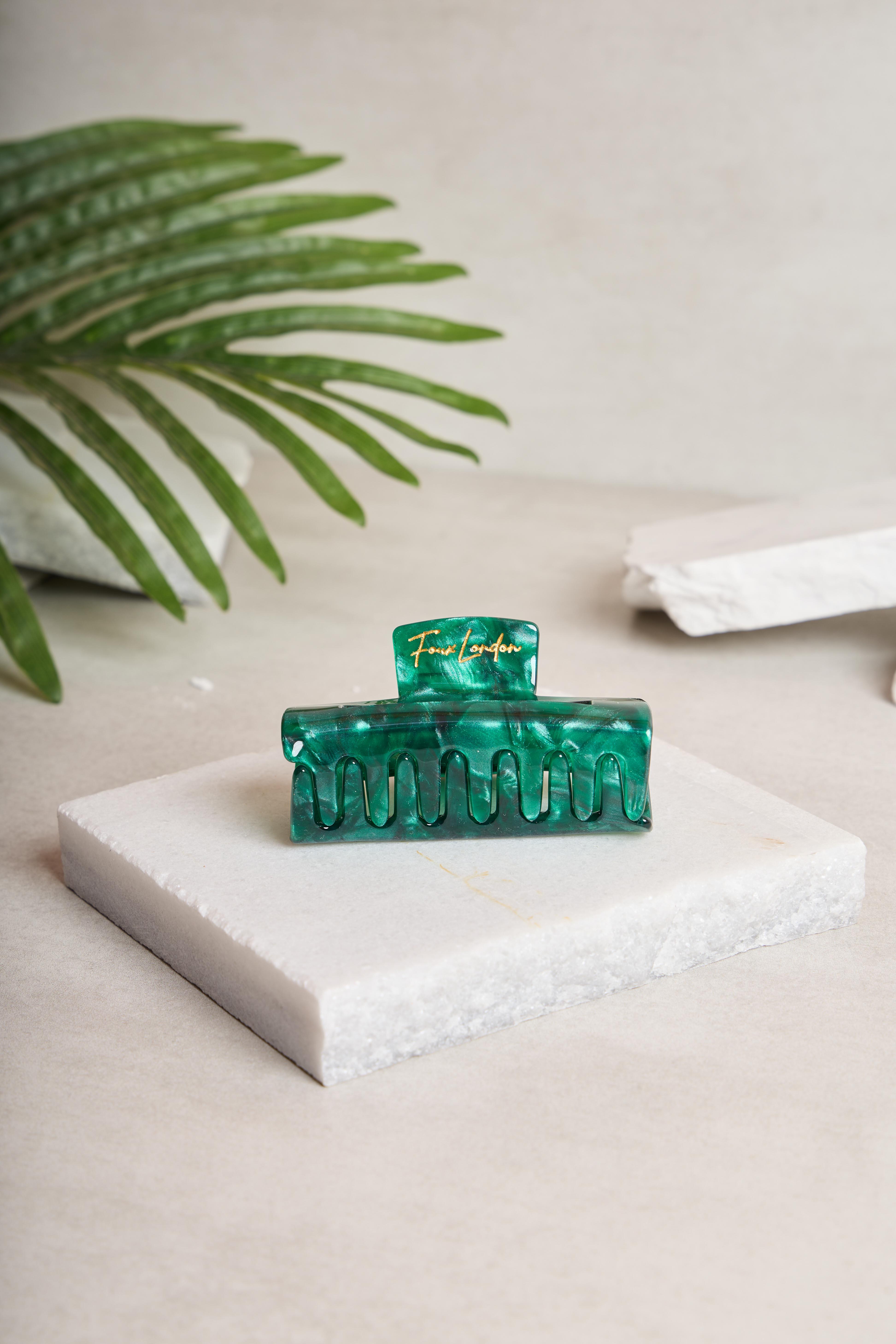 STD Dikdörtgen Emerald Glass Kemik Toka