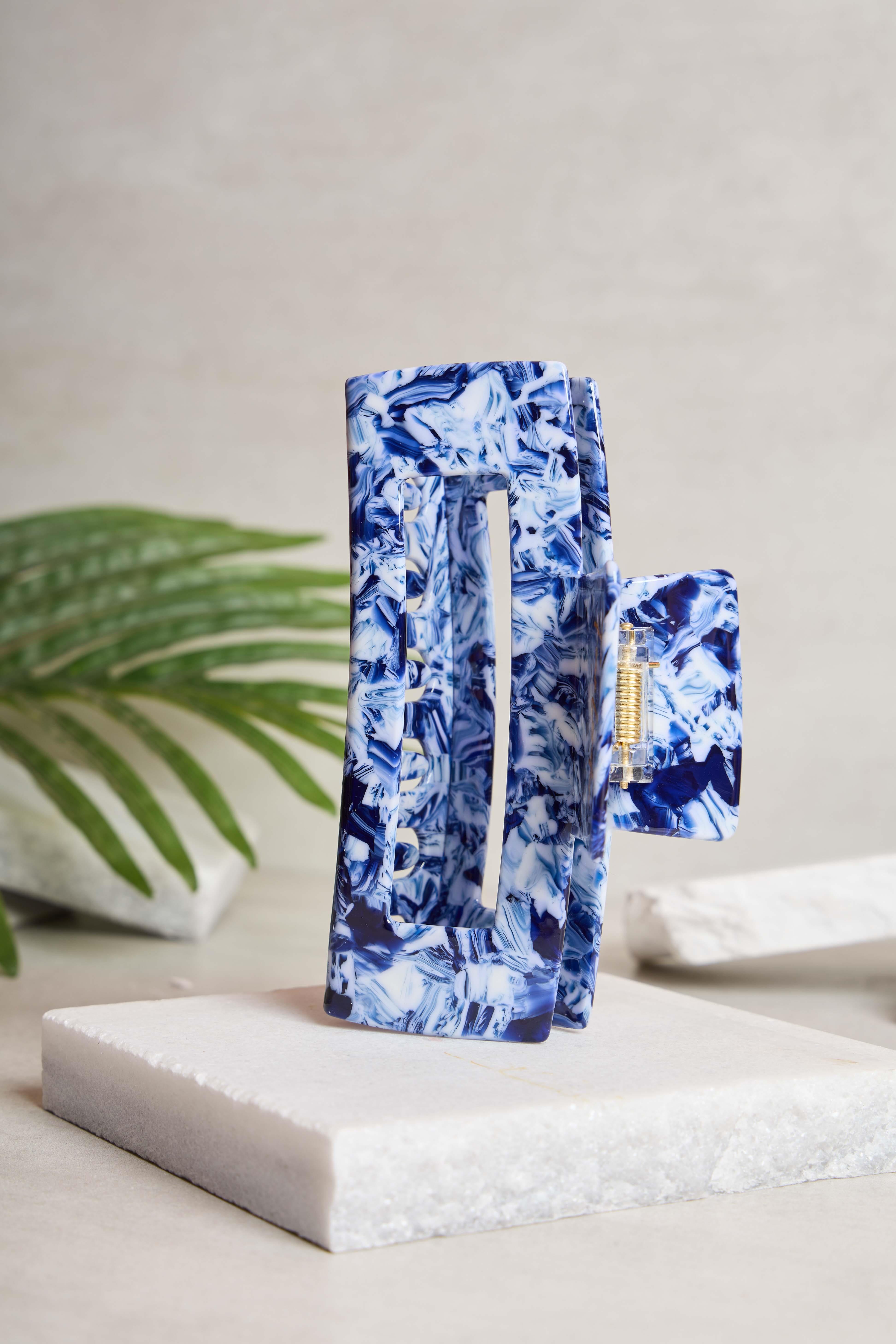 XL Dikdörtgen Storm Marble Kemik Toka