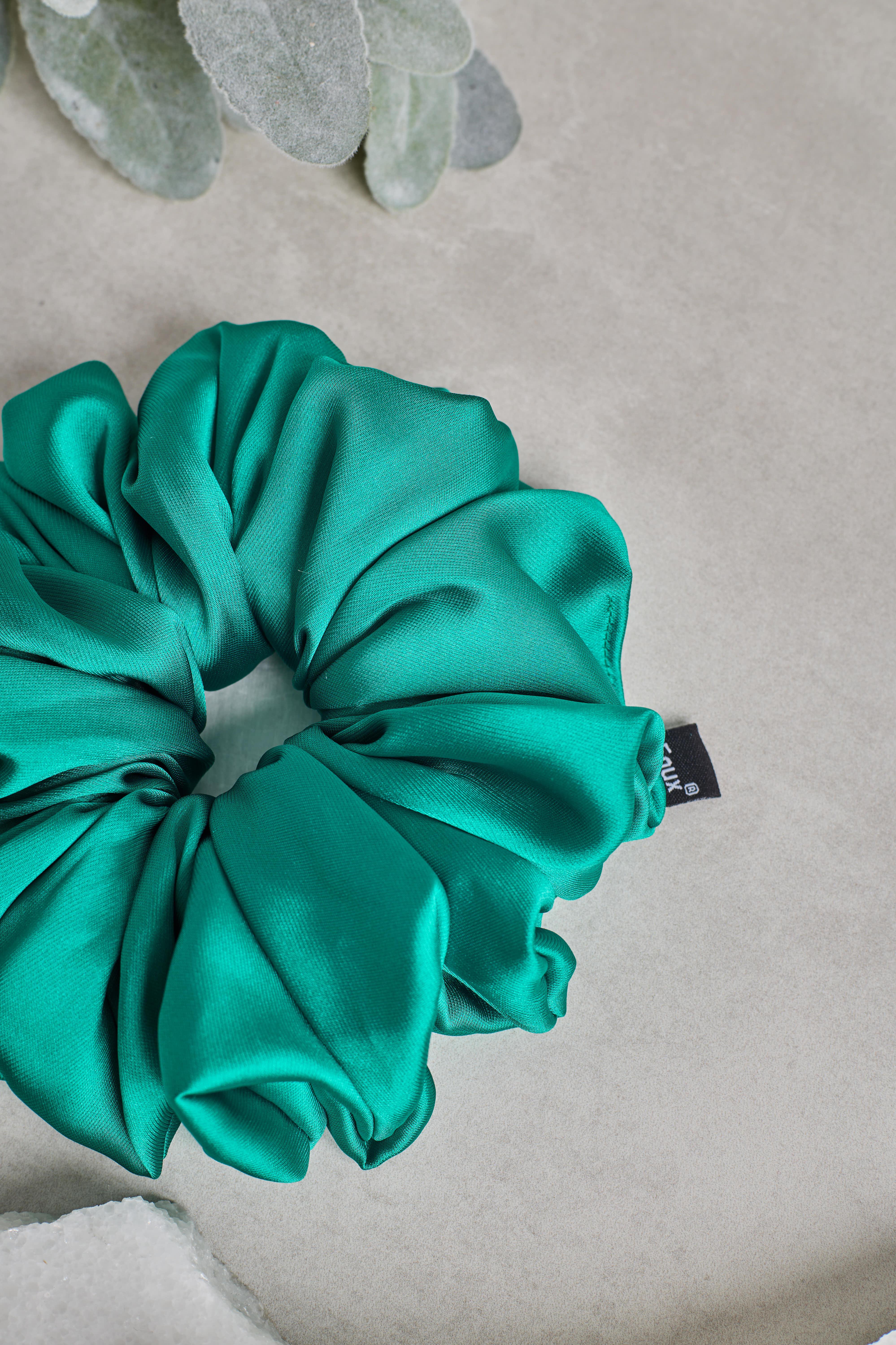 Yeşil Bol Büzgü Scrunchie