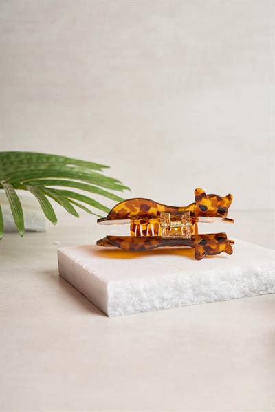 Amber Tortois Leopar Kemik Toka