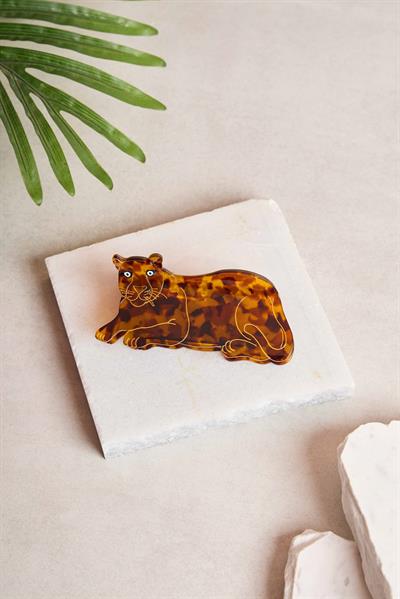 Amber Tortois Leopar Kemik Toka