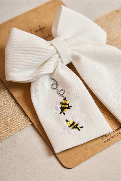 Arı Nakışlı Mini Fiyonk Toka