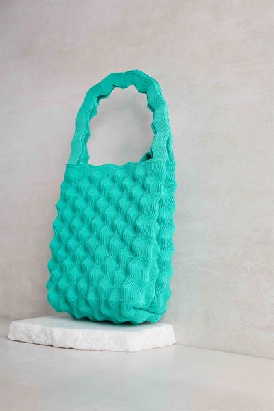 Benetton Yeşili Bubble Triko Çanta
