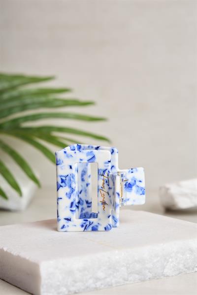 Kare Dikdörtgen Blue Porcelain Kemik Toka