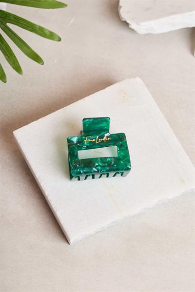 Kare Dikdörtgen Emerald Glass Kemik Toka