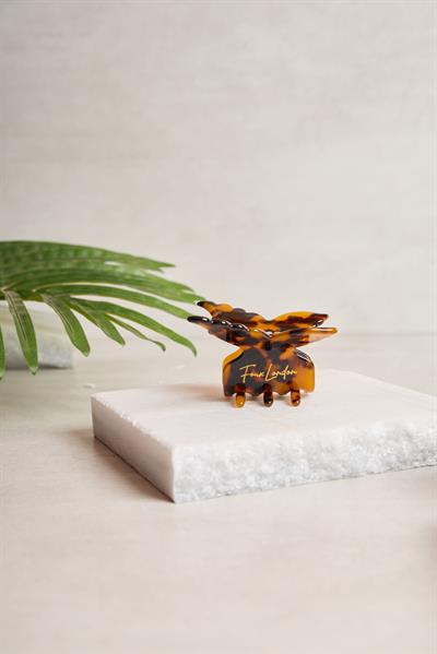 Kelebek Amber Tortoise Kemik Toka