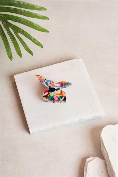 Kelebek Candy Terrazzo Kemik Toka