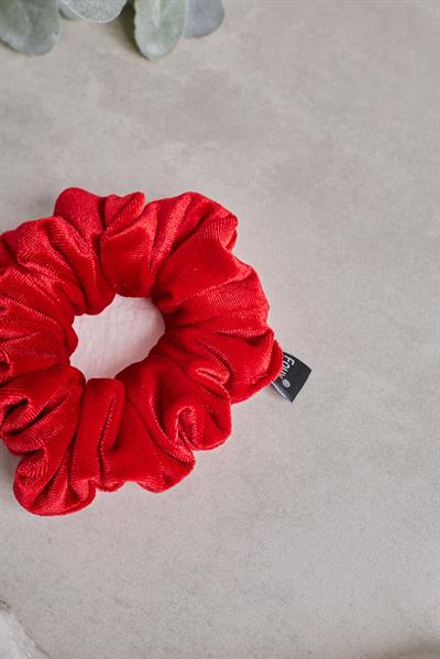 Kırmızı Kadife Small Scrunchie