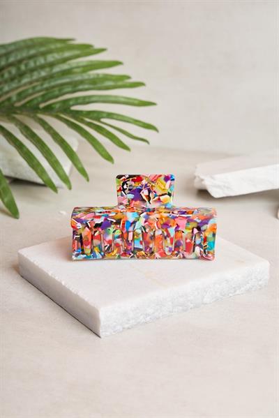 L Dikdörtgen Candy Terrazzo Kemik Toka