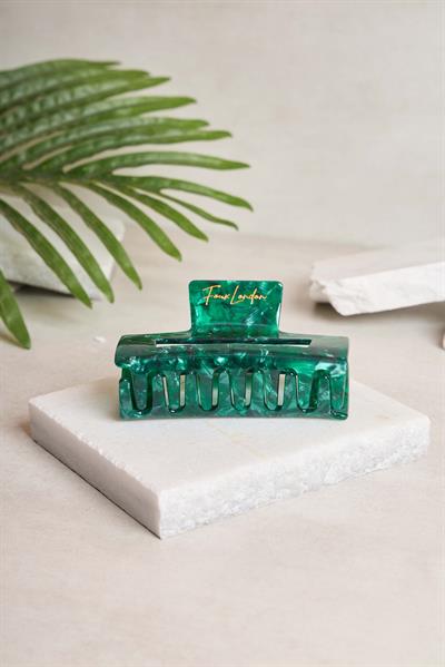 L Dikdörtgen Emerald Glass Kemik Toka