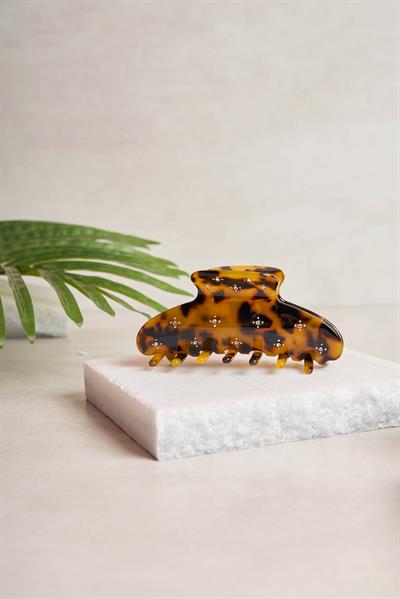 Leopar Taşlı Kemik Toka