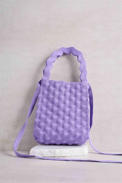 Lila Bubble Triko Çanta