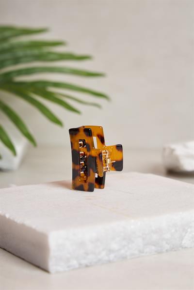 Mini Rectangle Amber Tortoise Kemik Toka