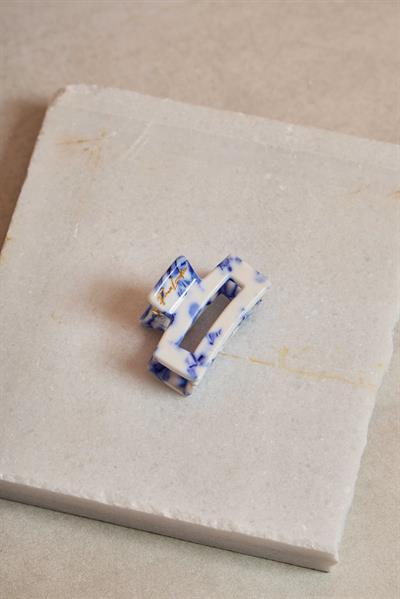 Mini Rectangle Blue Porcelain Kemik Toka