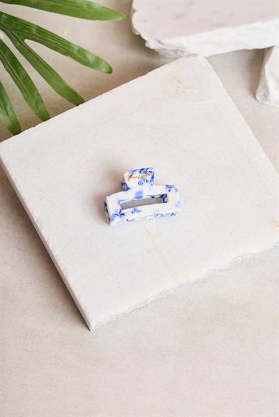 Mini Rectangle Blue Porcelain Kemik Toka