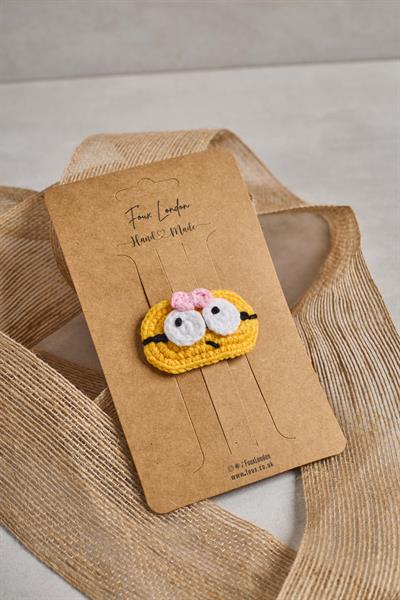 Minion Örgü Çıtçıt Toka