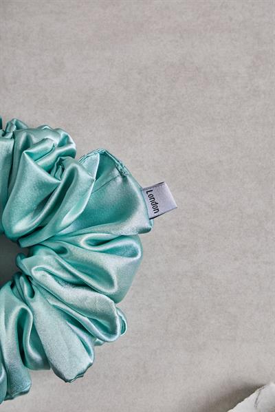 Mint Bol Büzgülü Sateen Scrunchie