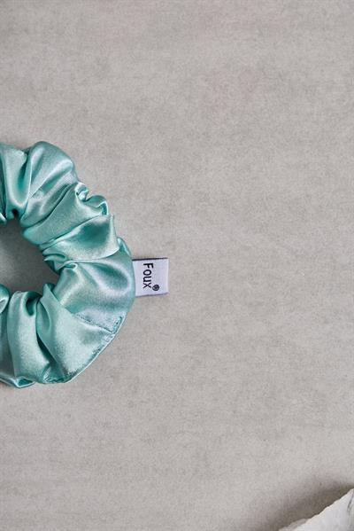 Mint Small Sateen Scrunchie