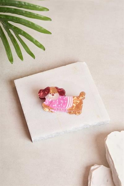 Pembe Kazaklı Köpek Kemik Toka