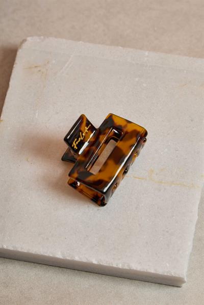 Rectangle Midi Amber Tortoise Kemik Toka