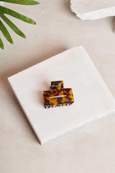 Rectangle Midi Amber Tortoise Kemik Toka
