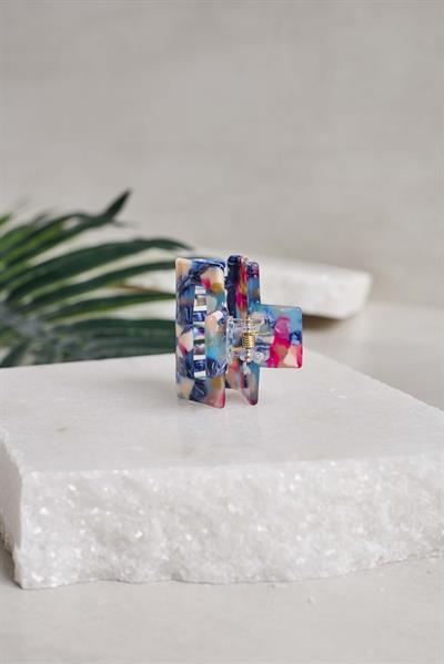 Rectangle Midi Lacivert Kemik Mandal