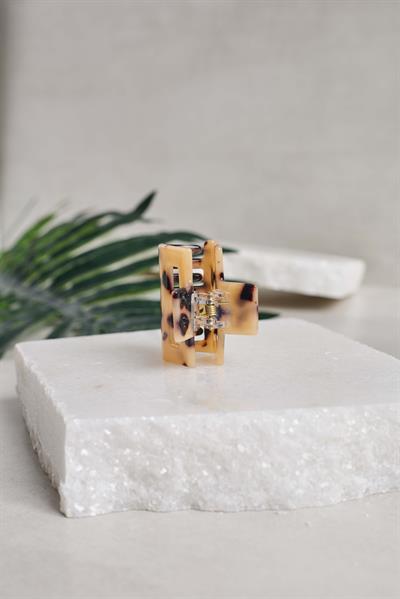 Rectangle Midi Leopar Kemik Mandal