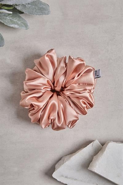 Rose Gold Bol Büzgülü Sateen Scrunchie