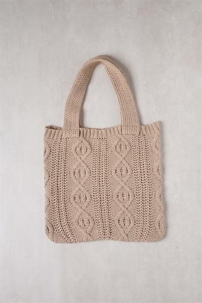 Saç Örgüsü Kahverengi Triko Bag