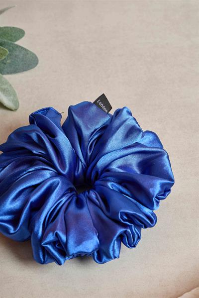 Saks Mavisi Bol Büzgülü Scrunchie