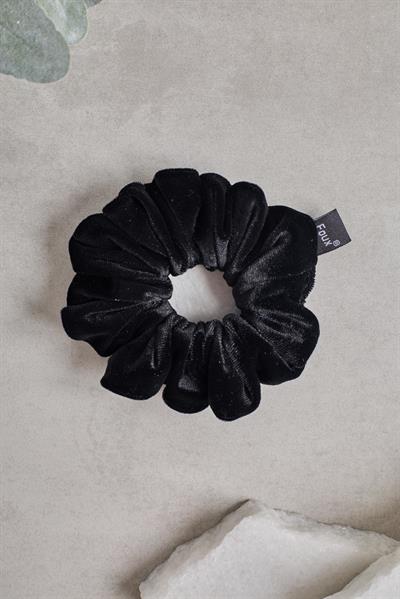 Siyah Kadife Small Scrunchie