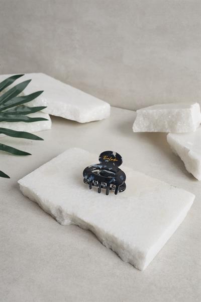 Siyah Oval Midi Toka