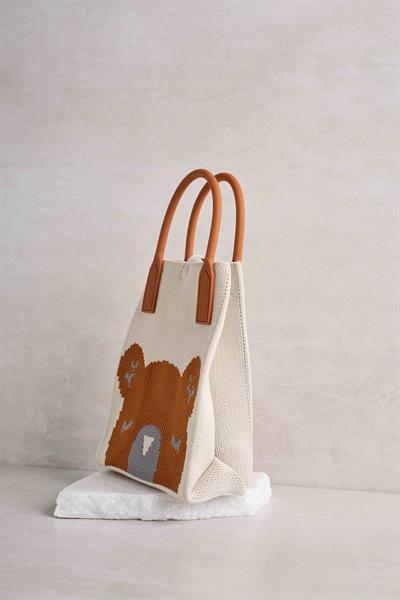 Teddy Bear Kahverengi Saplı Triko Çanta