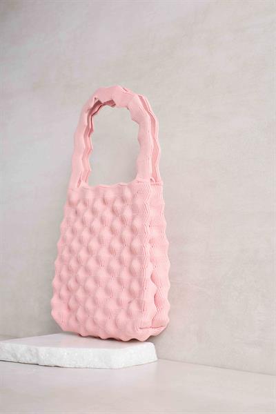 Toz Pembe Bubble Triko Çanta