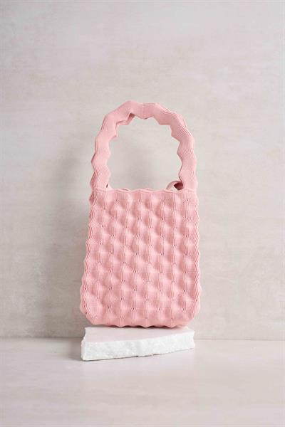Toz Pembe Bubble Triko Çanta