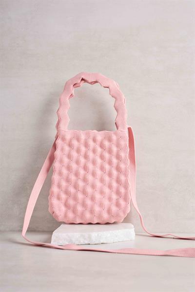 Toz Pembe Bubble Triko Çanta