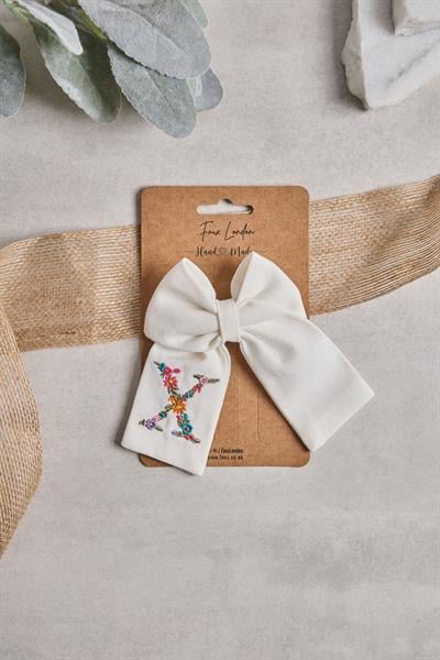 X mini nakışlı fiyonk toka
