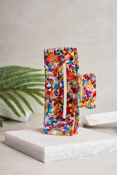 XL Dikdörtgen Candy Terrazzo Kemik Toka