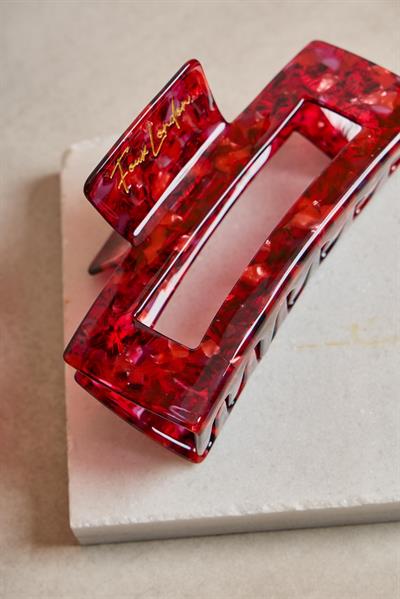 XL Dikdörtgen Crimson Flame Kemik Toka