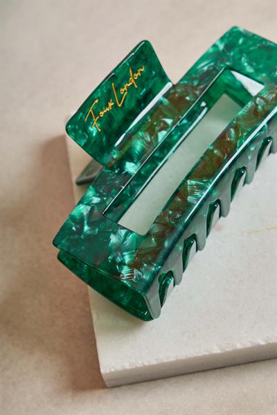 Xl Dikdörtgen Emerald Glass Kemik Toka