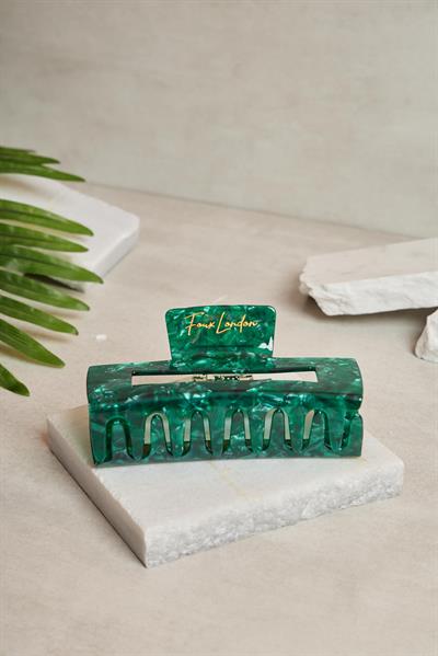 Xl Dikdörtgen Emerald Glass Kemik Toka
