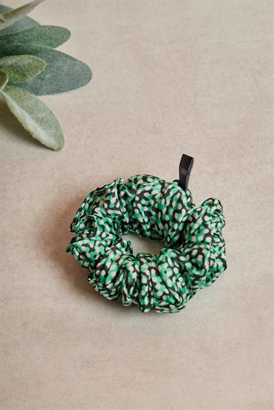 Yeşil Ebruli Small Scrunchie