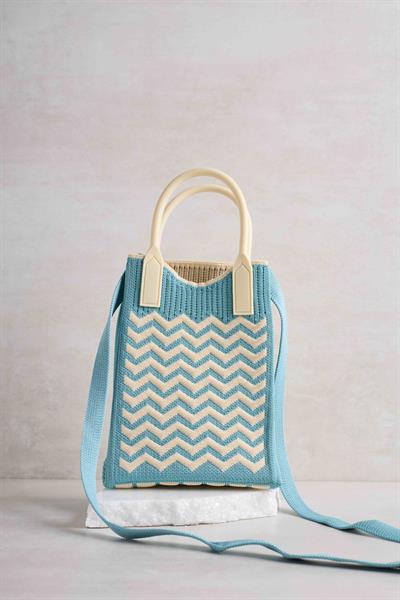 Zigzag Turkuaz Çanta