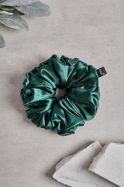 Zümrüt Bol Büzgülü Sateen Scrunchie