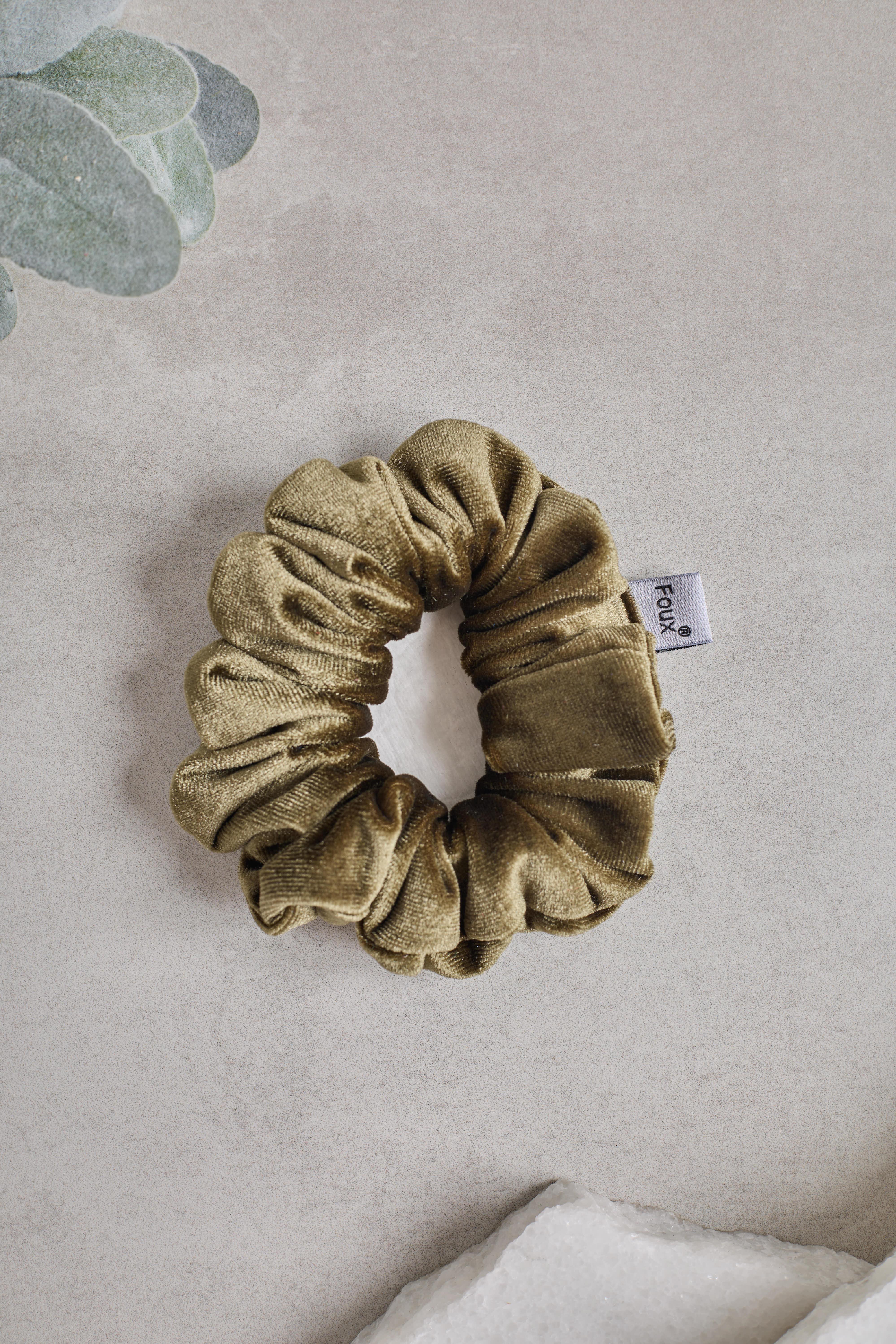 Haki Kadife Small Scrunchie