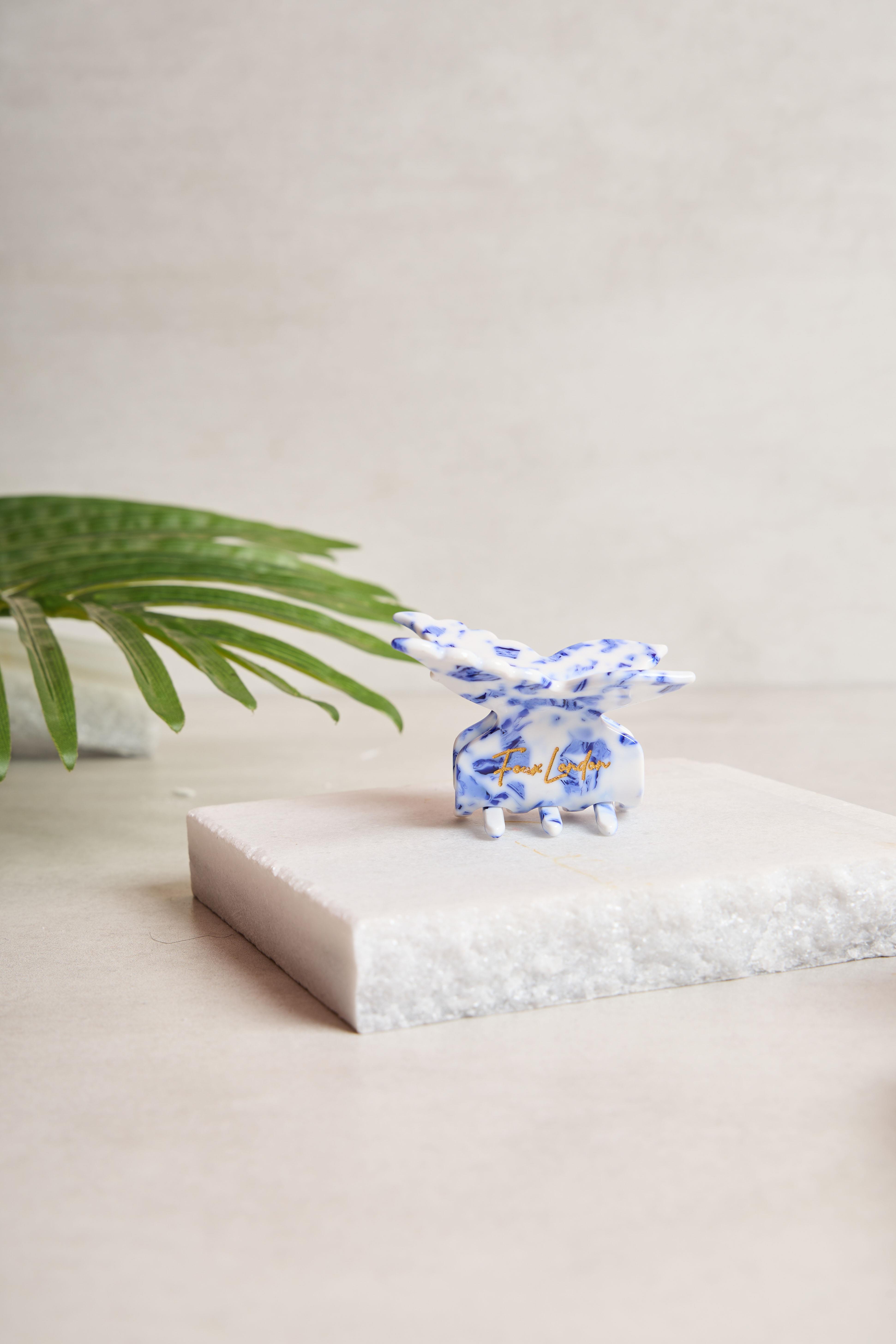 Kelebek Blue Porcelain Kemik Toka