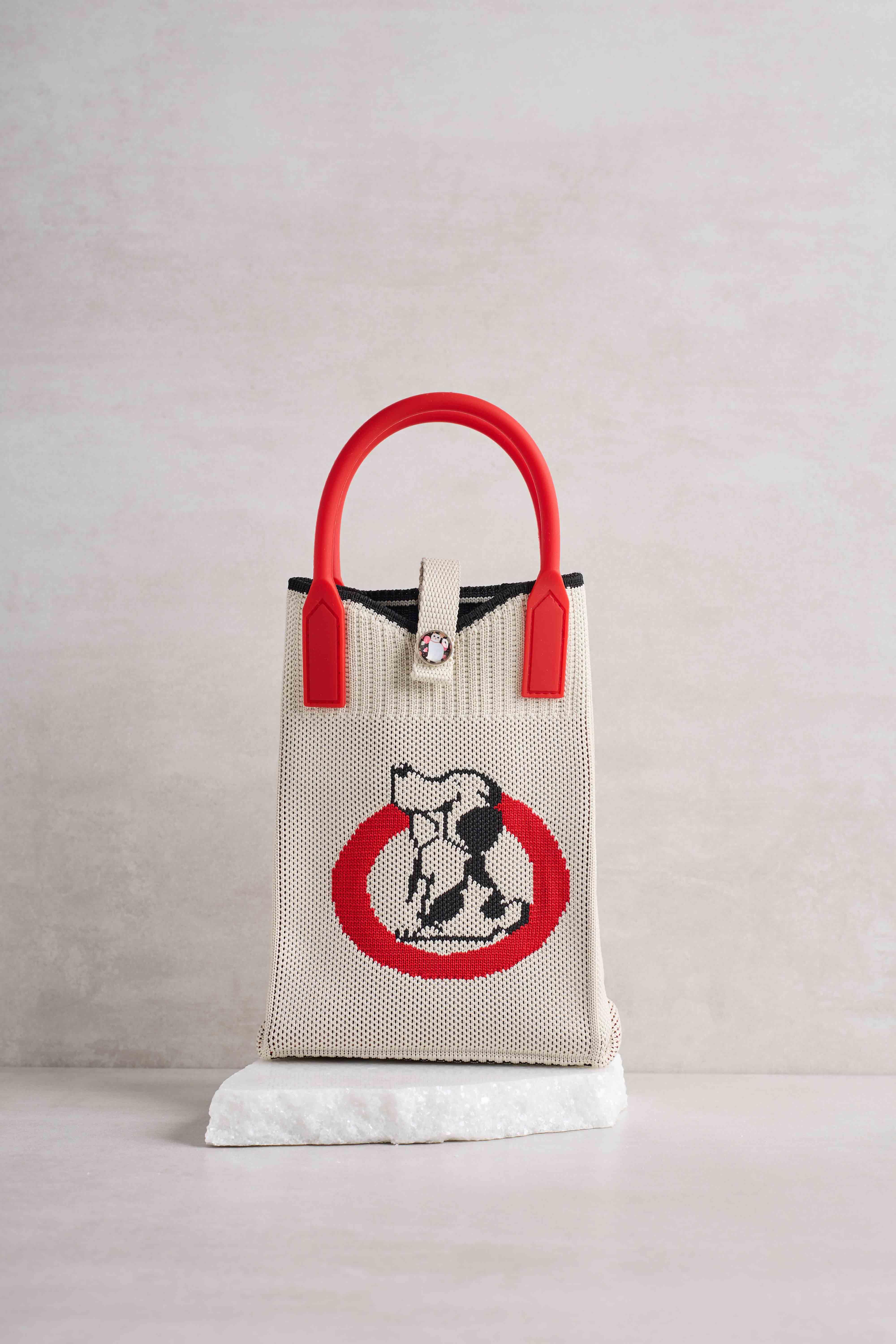 Krem Köpekli Çanta