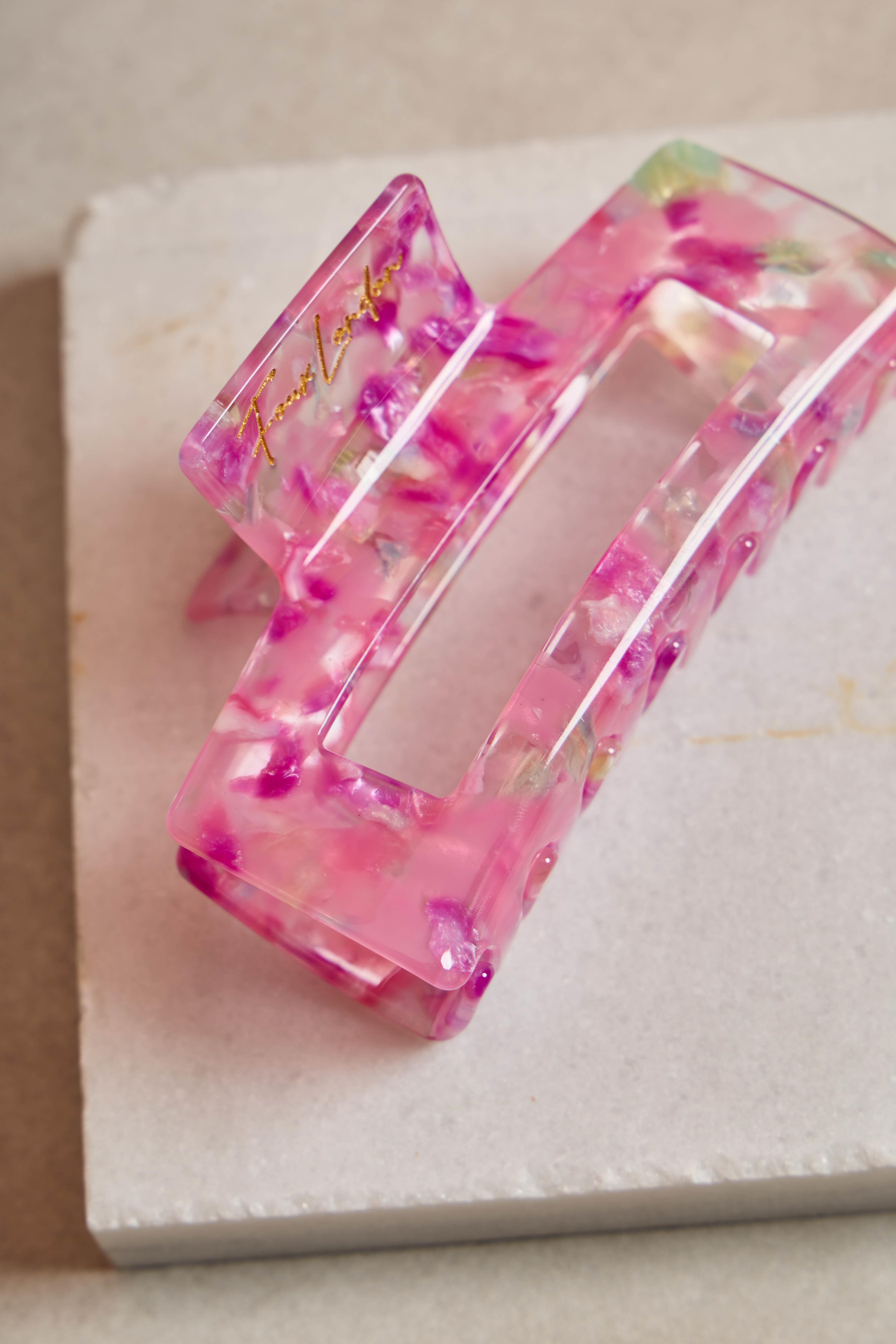L Dikdörtgen Blush Petal Kemik Toka