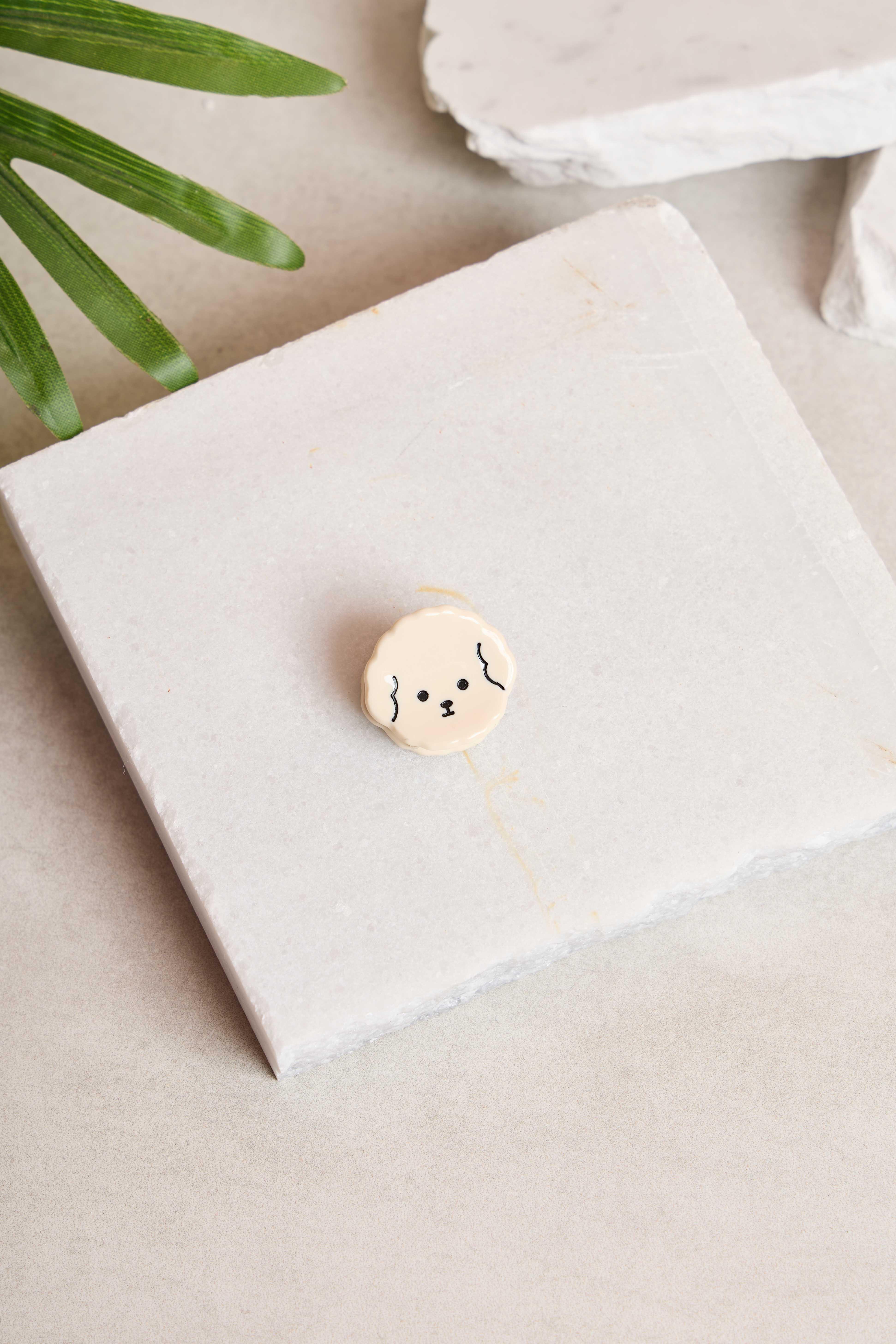 Mini Krem Poodle Kemik Toka